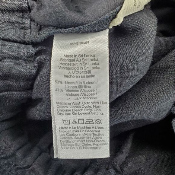 Madewell Linen-Blend Pull-On Paperbag Shorts Size M - Picture 10 of 12